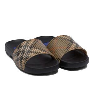 γ9MKγNEW $390 Burberry Honey Check Logo Sandals Slides Size 39